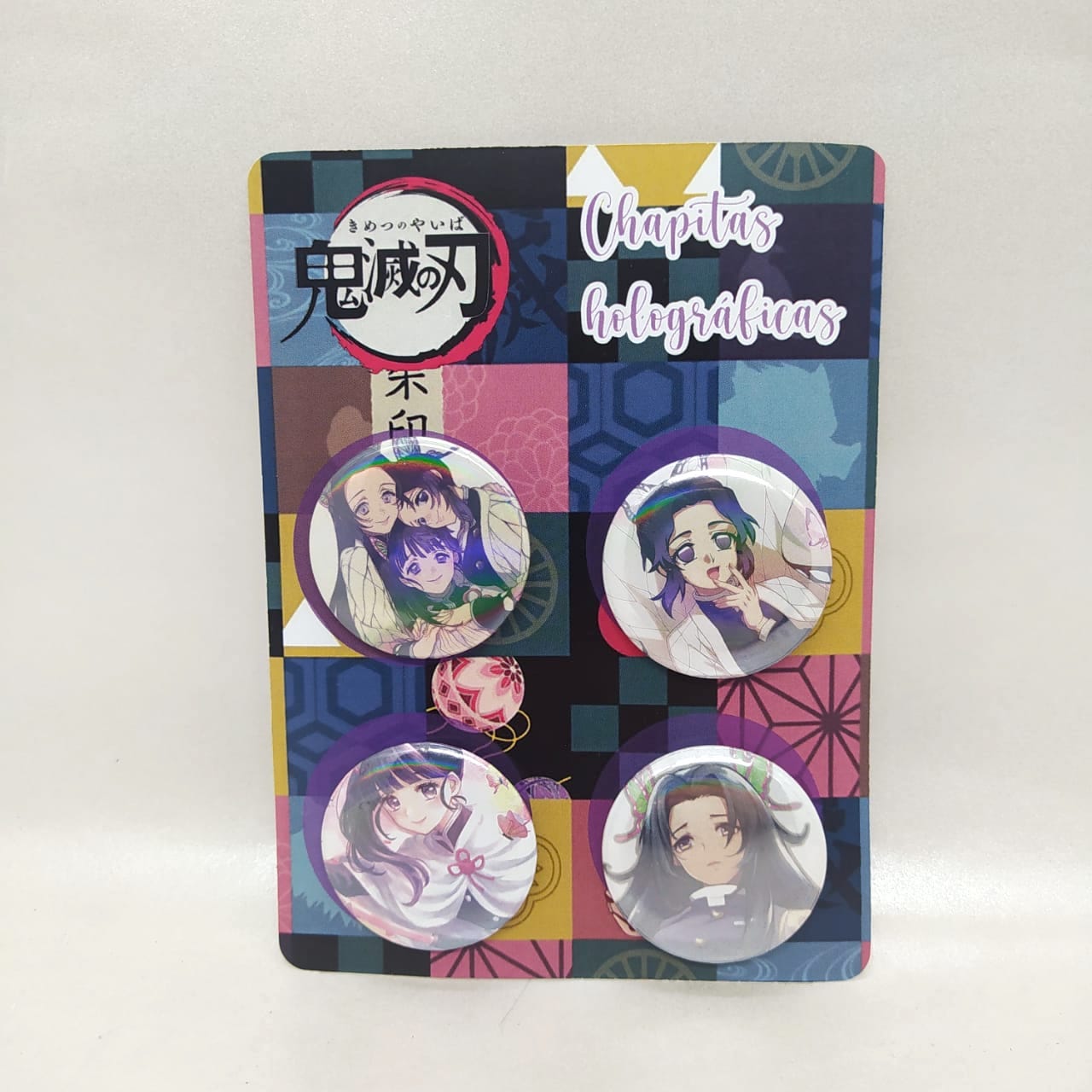 Kimetsu no yaiba - Set Chapitas Holográficas