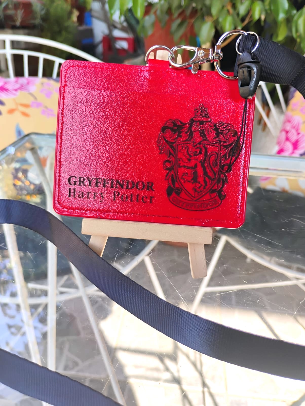 Gryffindor- portacredencial cuero