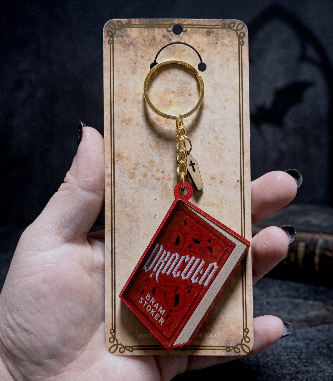 Dracula Bram stoker llavero madera